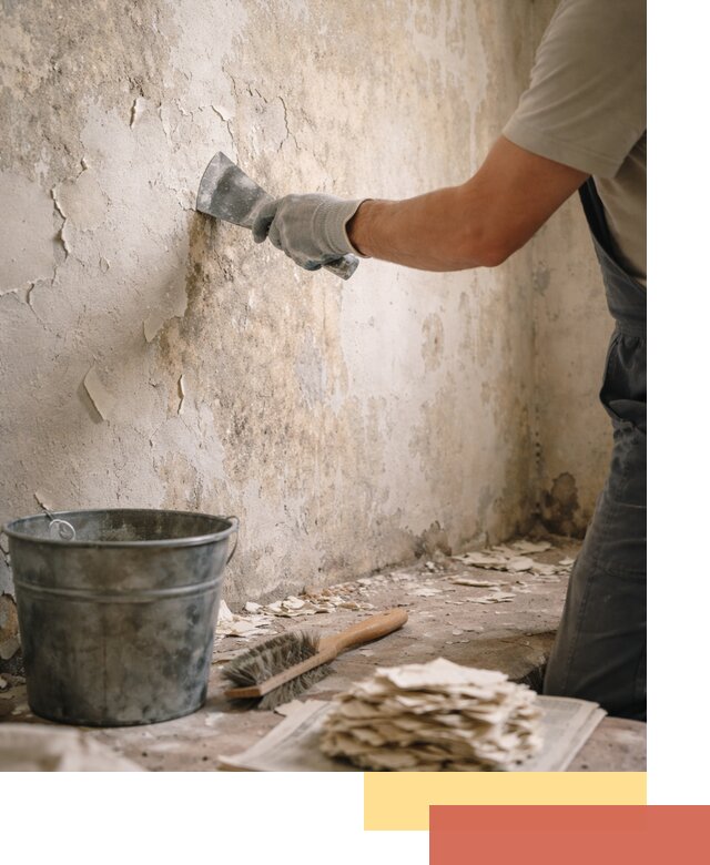 Удаление старой краски со стен в Туймазах качественно и быстро