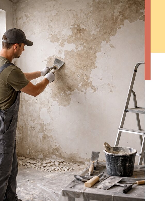 Снятие старой шпаклевки в Туймазах от 1885 руб. — быстро и недорого | ОТДЕЛОЧНИК-Тмз