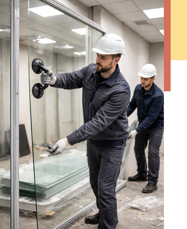 Демонтаж стеклянных перегородок в Туймазах от 3261 руб. — быстро и недорого | ОТДЕЛОЧНИК-Тмз