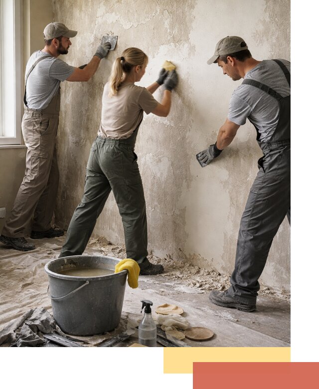 Очистка стен от клея и грунтовки в Туймазах качественно и быстро