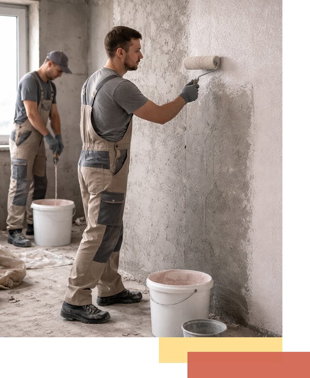 Нанесение бетоноконтакта на стены в Туймазах для последующей отделки