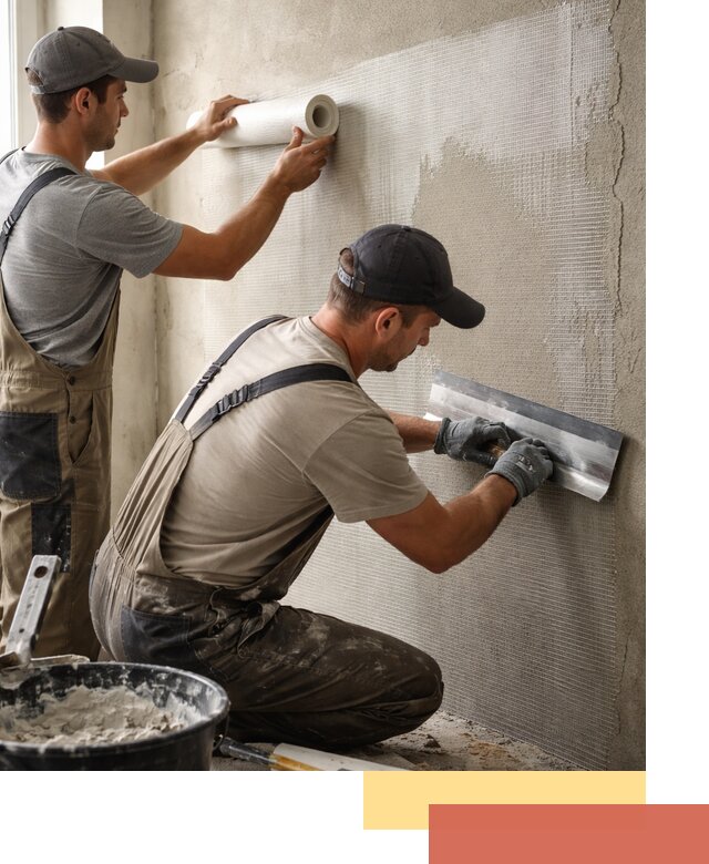 Армирование стен стеклосеткой в Туймазах для прочной отделки