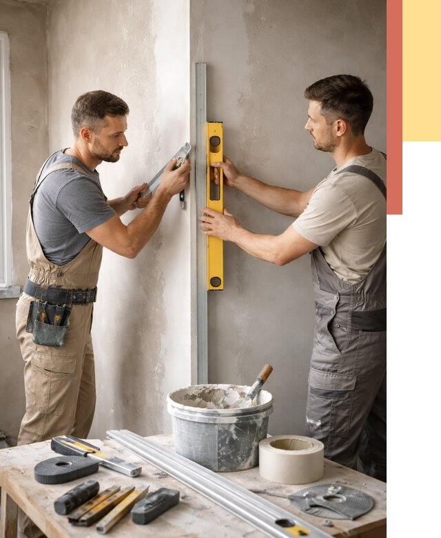 Выведение углов стен в Туймазах от 1885 руб. быстро и недорого | ОТДЕЛОЧНИК-Тмз