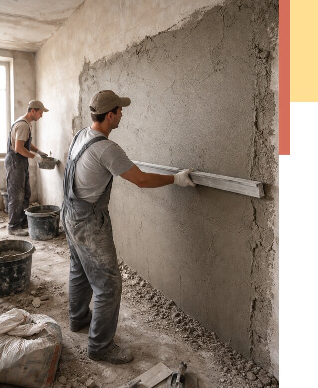 Цементная штукатурка стен в Туймазах от 4586 руб/м2 — быстро и недорого | ОТДЕЛОЧНИК-Тмз