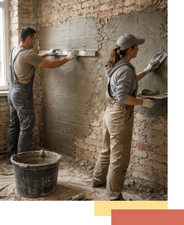 Штукатурка кирпичных стен в Туймазах — качественно и надежно