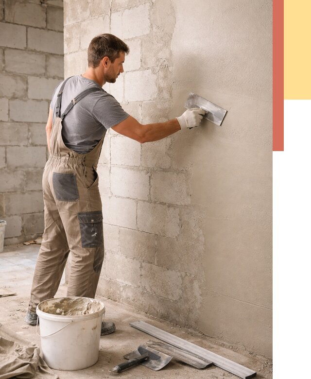 Штукатурка стен из газобетона в Туймазах от 2140 руб./м2 — быстро и недорого | ОТДЕЛОЧНИК-Тмз