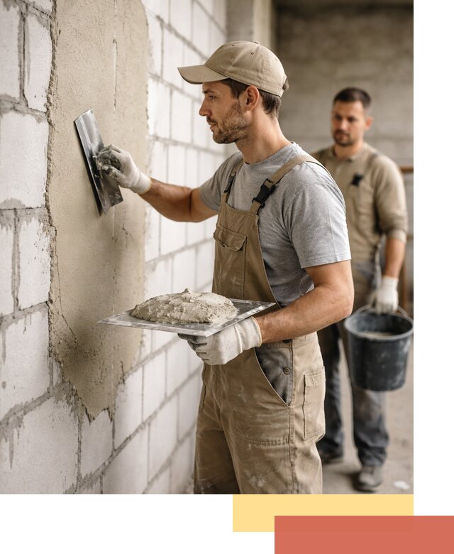 Штукатурка стен из газобетона в Туймазах под ключ