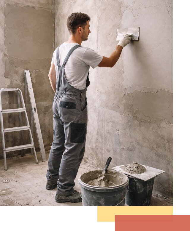 Штукатурка стен в ванной под ключ в Туймазах