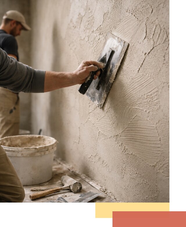 Фактурная штукатурка стен в Туймазах — монтаж, отделка, реставрация