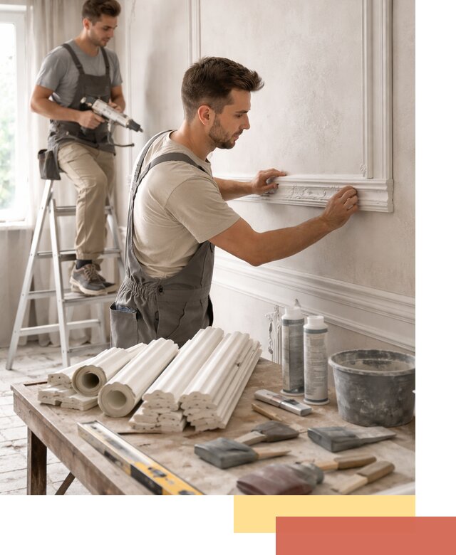 Монтаж лепнины на стены в Туймазах профессионально и качественно