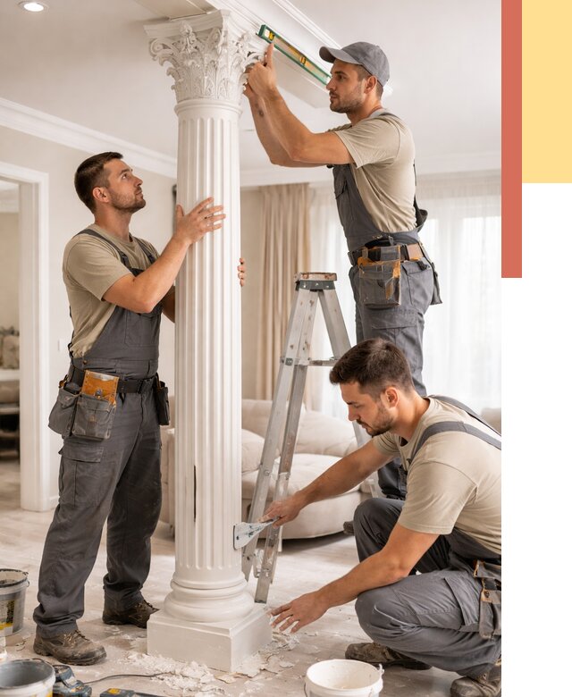 Установка декоративных колонн в Туймазах от 12228 руб. под ключ | ОТДЕЛОЧНИК-Тмз