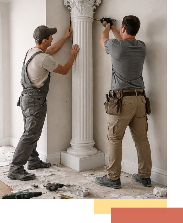 Установка декоративных колонн в Туймазах под ключ