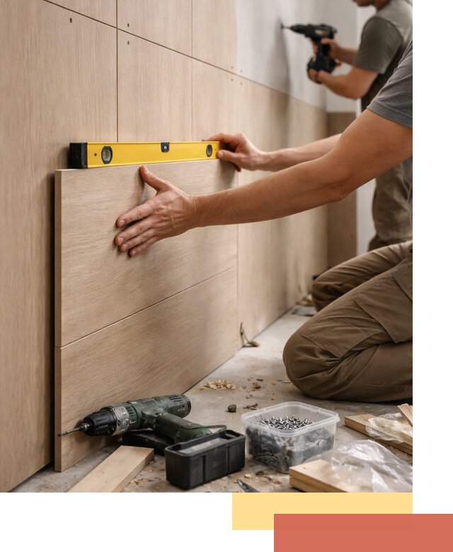 Профессиональный монтаж МДФ панелей на стены в Туймазах