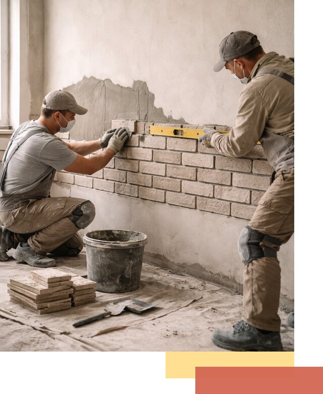 Монтаж декоративного кирпича профессионально в Туймазах