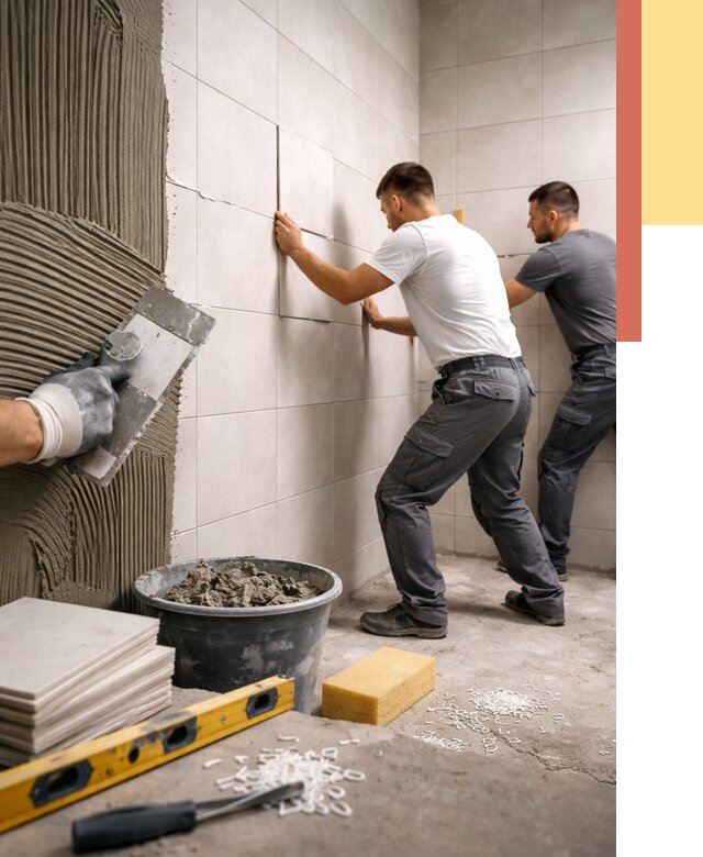 Укладка плитки на стены в Туймазах от 866 руб. — качественно и недорого | ОТДЕЛОЧНИК-Тмз