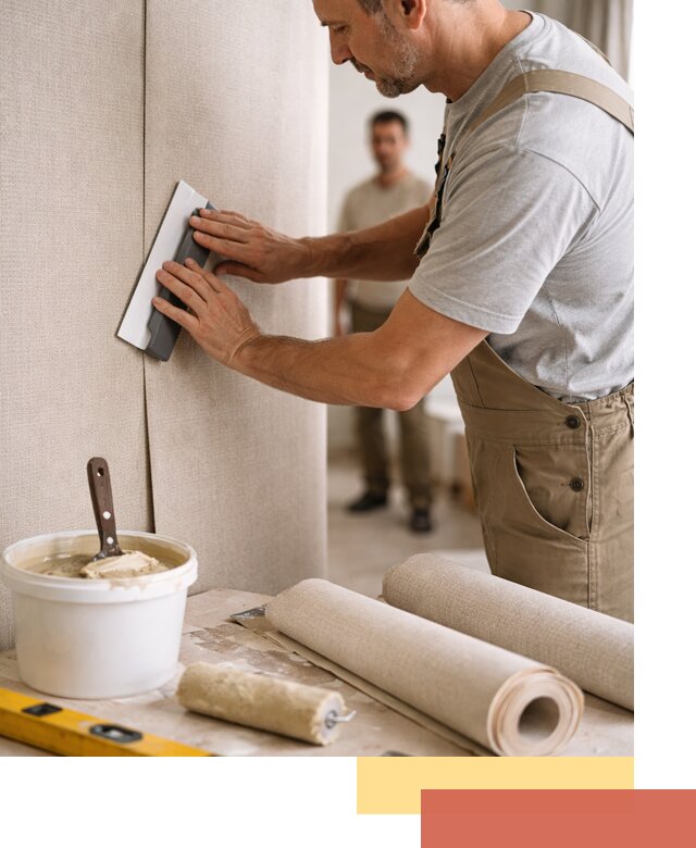 Поклейка текстильных обоев в Туймазах профессионально и аккуратно