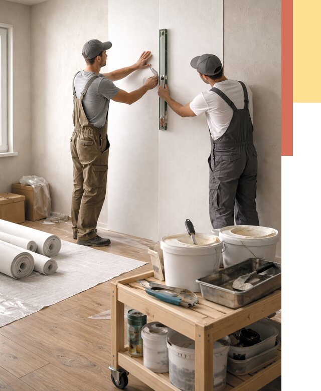 Поклейка стеклообоев в Туймазах от 6624 руб. за м2 — быстро и недорого | ОТДЕЛОЧНИК-Тмз