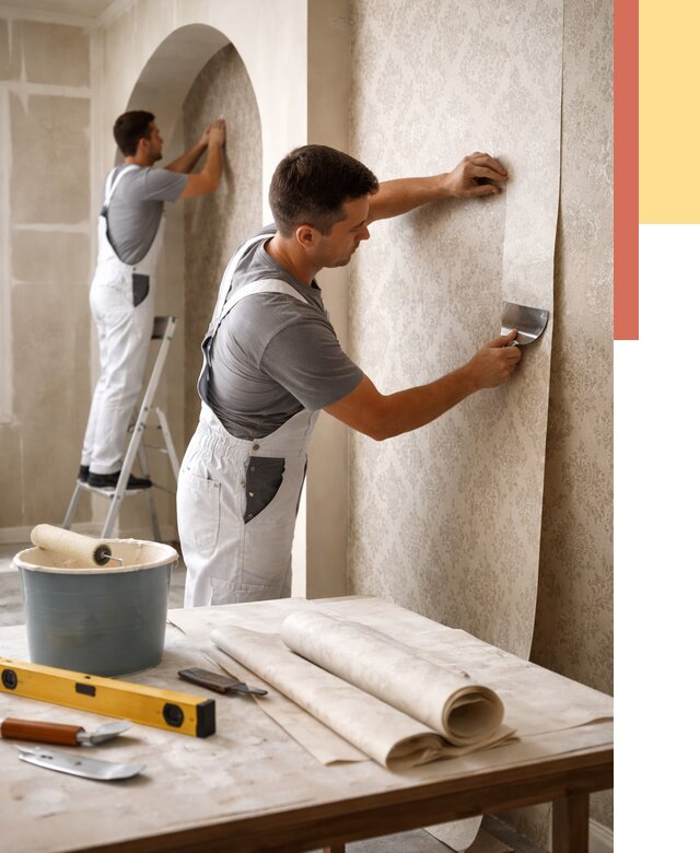 Поклейка обоев на сложные стены в Туймазах от 2853 руб. под ключ | ОТДЕЛОЧНИК-Тмз