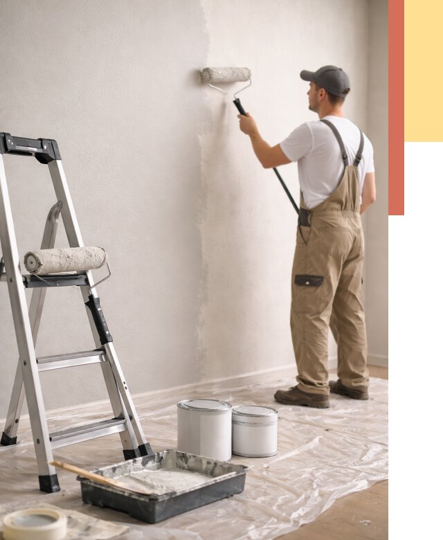 Покраска стен латексной краской в Туймазах от 4586 руб. за м2 | ОТДЕЛОЧНИК-Тмз