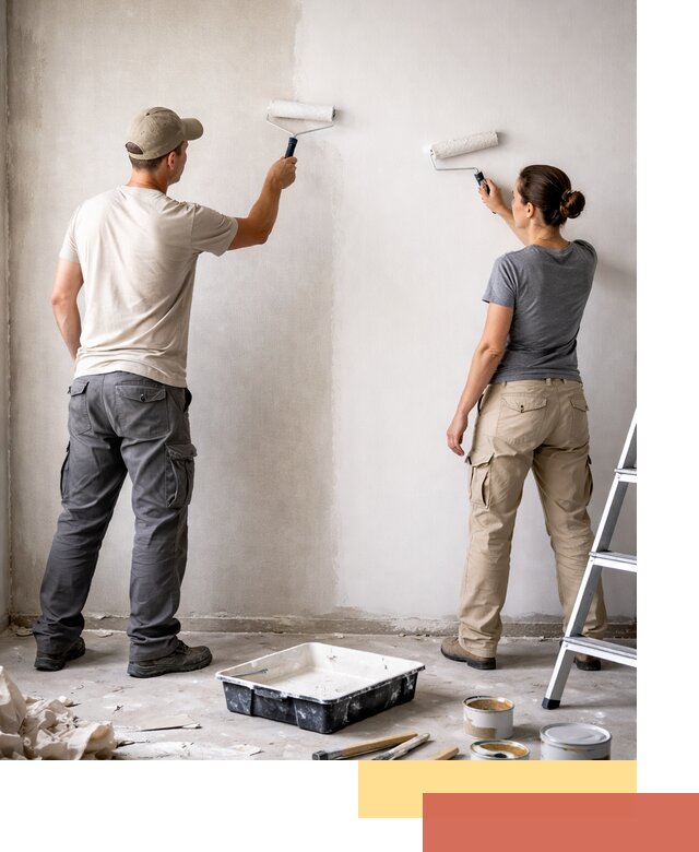 Окраска стен по стеклохолсту в Туймазах качественно и долговечно