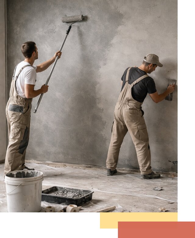 Покраска стен под бетон в Туймазах профессионально и недорого