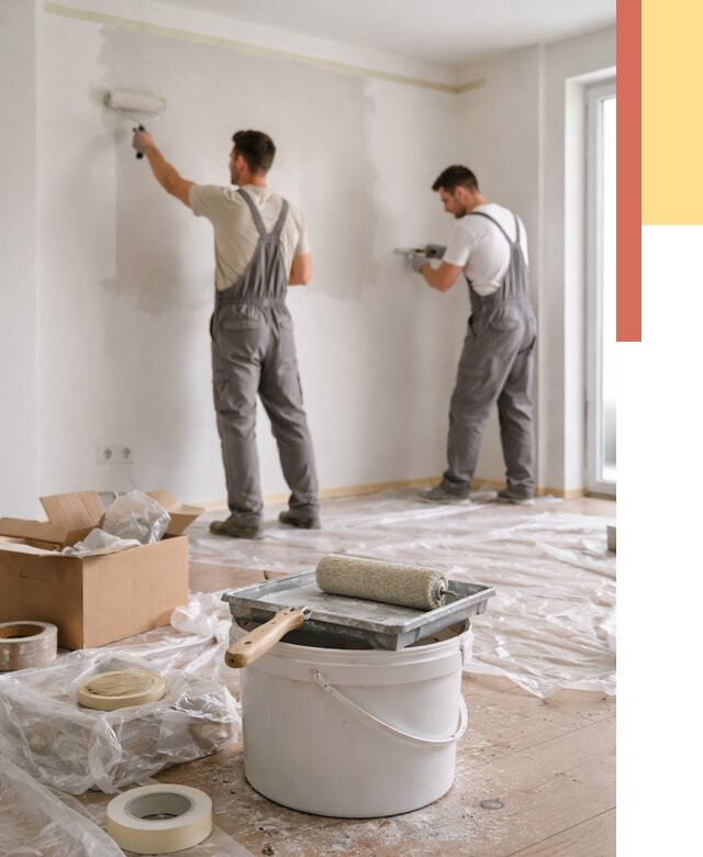 Покраска стен в квартире в Туймазах от 2548 руб/м2 — быстро и недорого | ОТДЕЛОЧНИК-Тмз