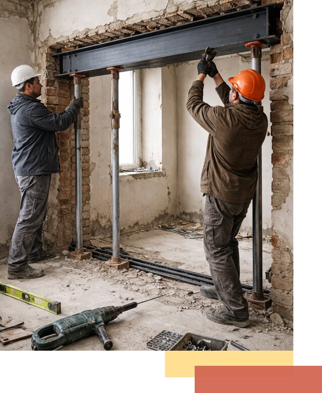 Усиление проема в стене в Туймазах для расширения и безопасности