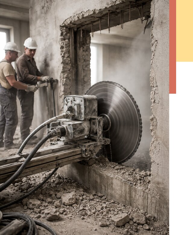 Алмазная резка проемов в Туймазах от 4586 руб. быстро и недорого | ОТДЕЛОЧНИК-Тмз