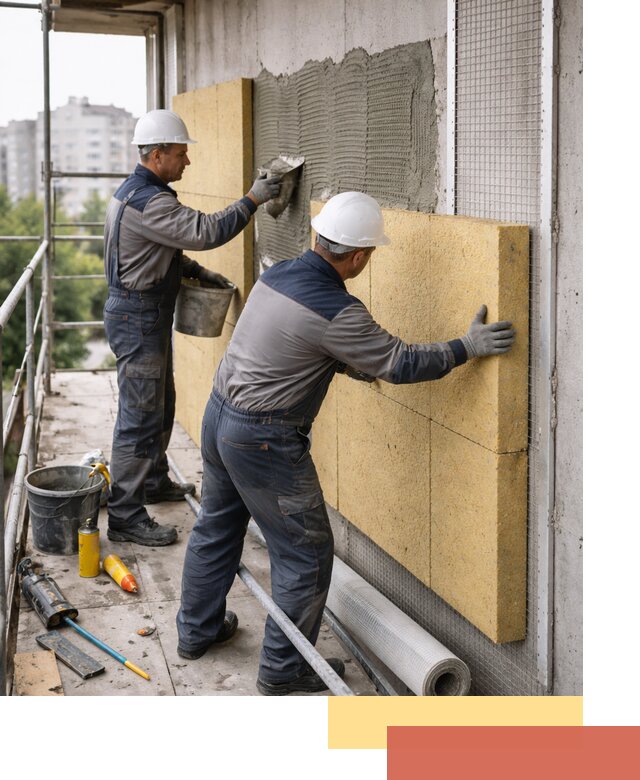 Утепление стен зданий и домов в Туймазах качественно и надежно