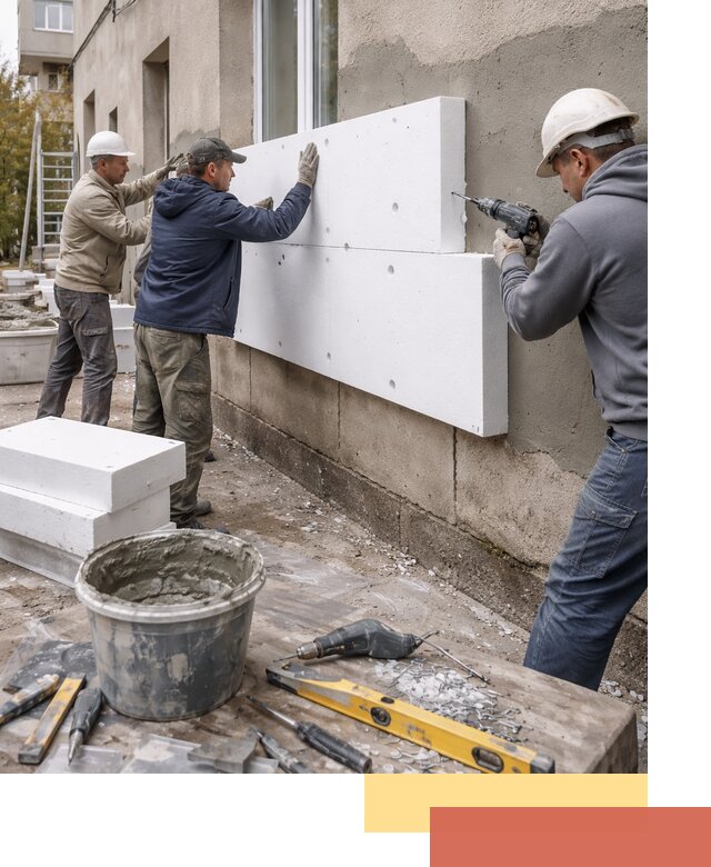 Утепление наружных стен пенопластом в Туймазах