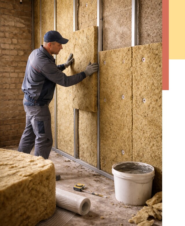 Утепление стен минватой в Туймазах от 1376 руб./м2 — недорого и быстро | ОТДЕЛОЧНИК-Тмз