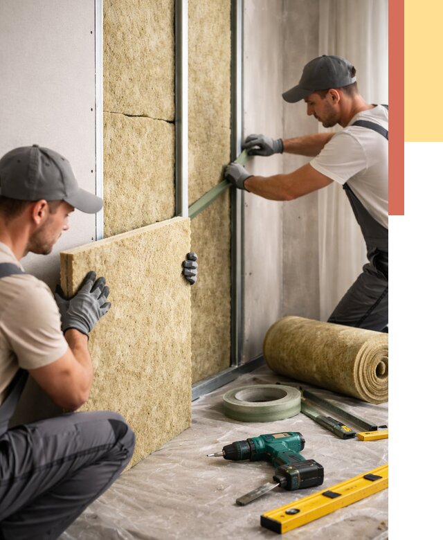 Шумоизоляция стен в Туймазах под ключ от 1885 руб. | ОТДЕЛОЧНИК-Тмз