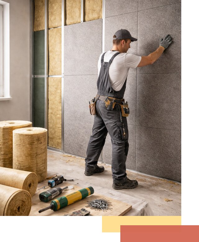 Профессиональная шумоизоляция стен в Туймазах для квартиры и офиса