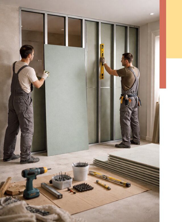 Перегородка из влагостойкого гипсокартона в Туймазах от 4891 руб. — монтаж под ключ | ОТДЕЛОЧНИК-Тмз