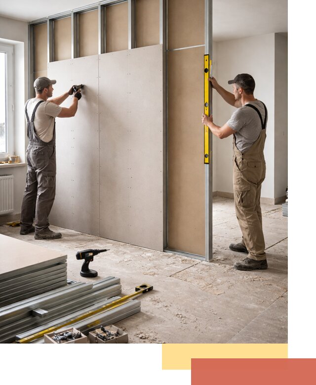 Зонирующая перегородка из гипсокартона под ключ в Туймазах