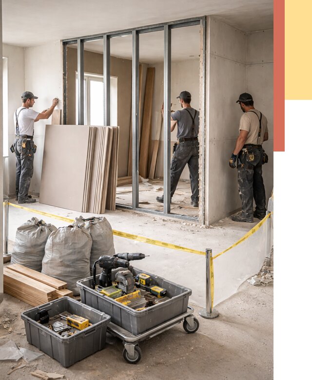 Перенос гипсокартонной перегородки в Туймазах под ключ от 4586 руб. | Демонтаж и монтаж – ОТДЕЛОЧНИК-Тмз