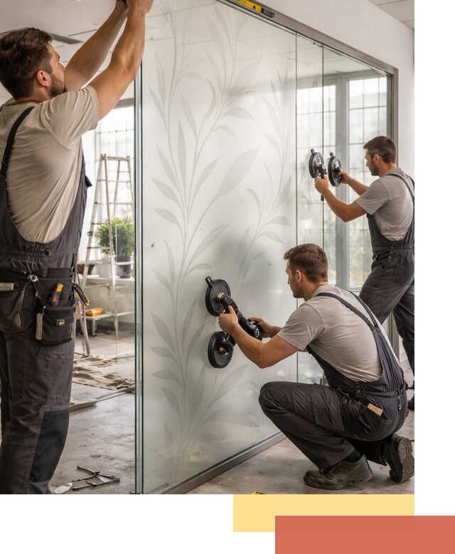 Стеклянные перегородки с рисунком на заказ в Туймазах