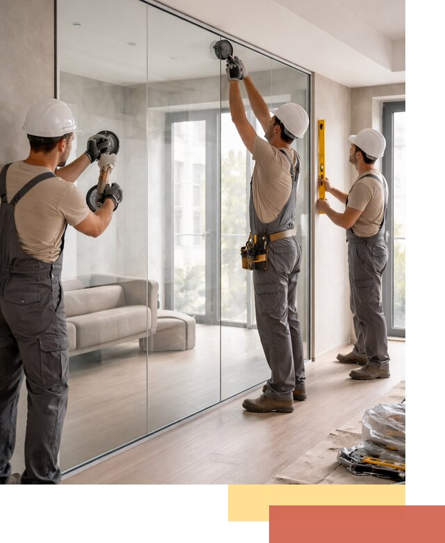 Перегородки из закаленного стекла в Туймазах для офисов и квартир