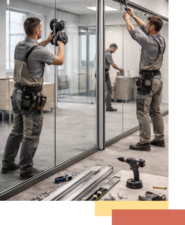 Стеклянные офисные перегородки под ключ в Туймазах