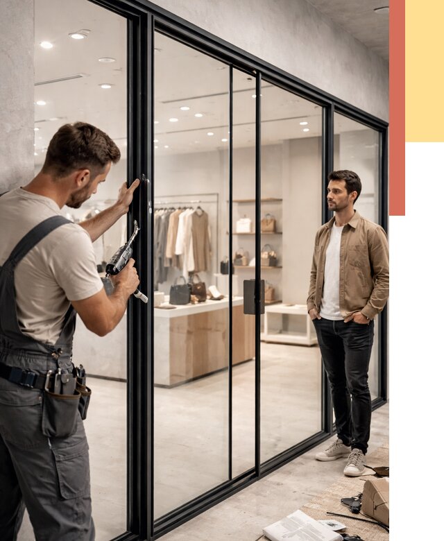 Стеклянные перегородки для магазинов в Туймазах от 8356 руб. под ключ | ОТДЕЛОЧНИК-Тмз