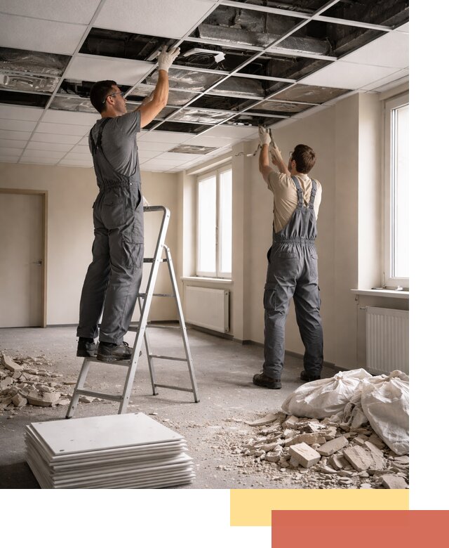 Демонтаж потолков Армстронг профессионально в Туймазах