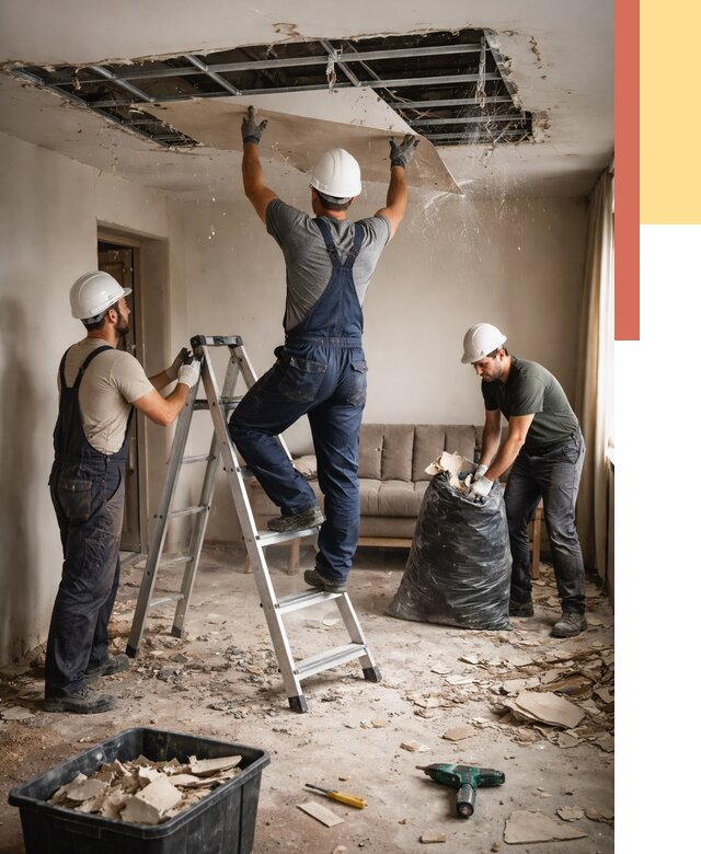 Демонтаж гипсокартонного потолка в Туймазах от 428 руб. за м2 — ОТДЕЛОЧНИК-Тмз