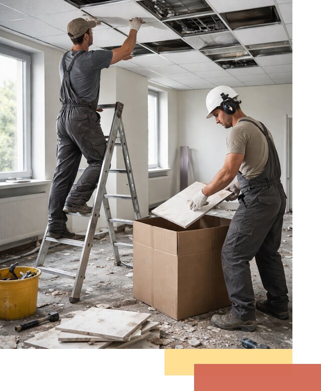 Демонтаж потолочной плитки в Туймазах быстро и аккуратно