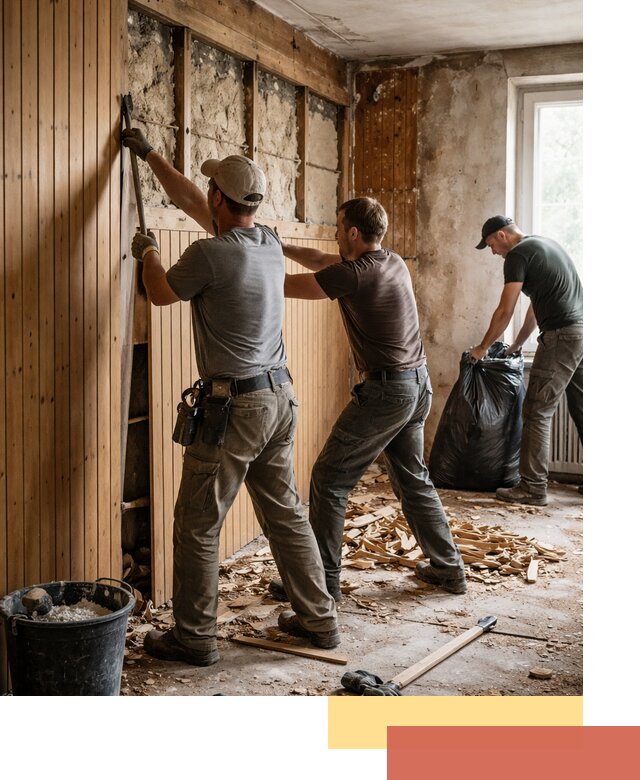 Демонтаж вагонки и вывоз материалов в Туймазах