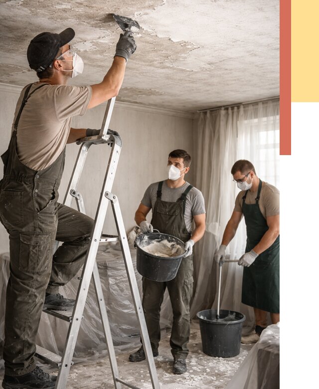 Удаление побелки с потолка в Туймазах от 2548 руб. быстро и недорого | ОТДЕЛОЧНИК-Тмз