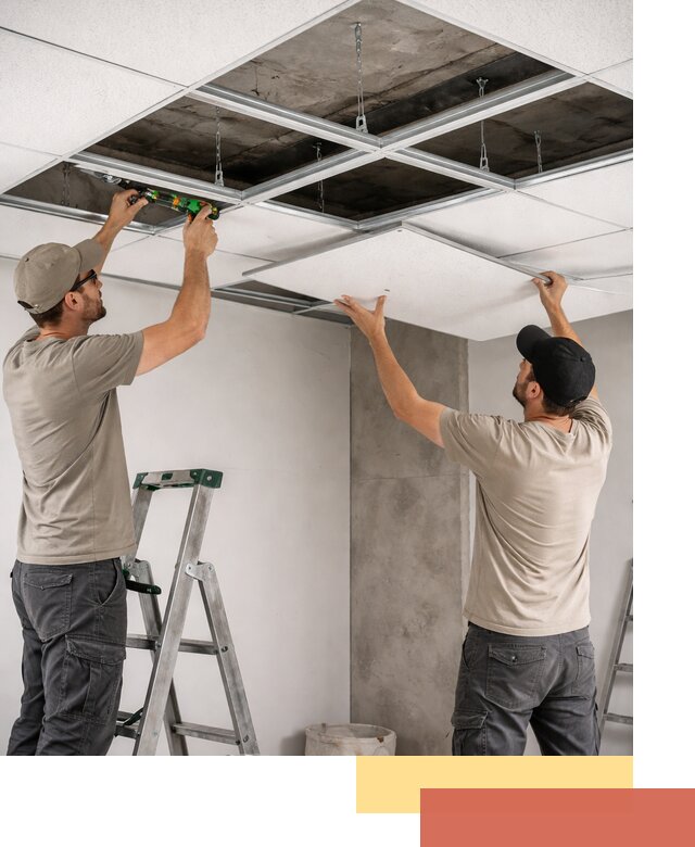 Монтаж потолка Армстронг под ключ в Туймазах