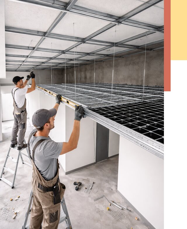 Монтаж потолка грильято в Туймазах от 459 руб./м² — быстрая сборка под ключ | ОТДЕЛОЧНИК-Тмз