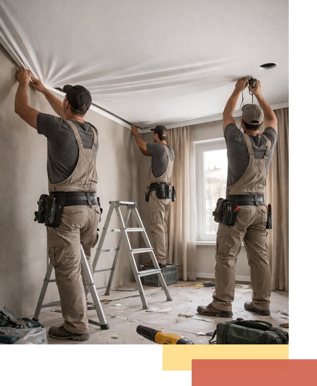 Монтаж матового натяжного потолка в Туймазах качественно и быстро