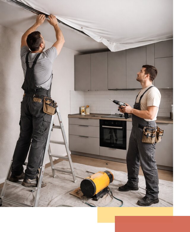 Монтаж натяжного потолка на кухне в Туймазах