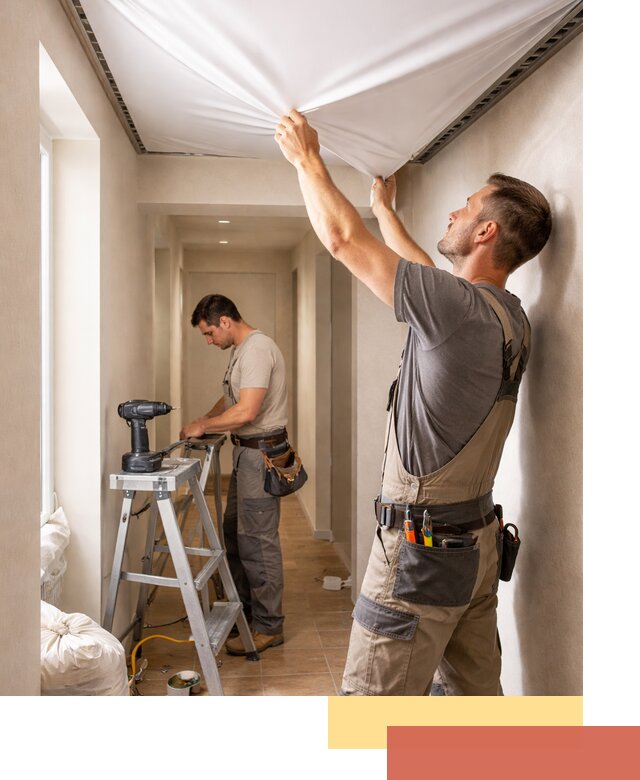 Монтаж натяжного потолка в прихожей в Туймазах